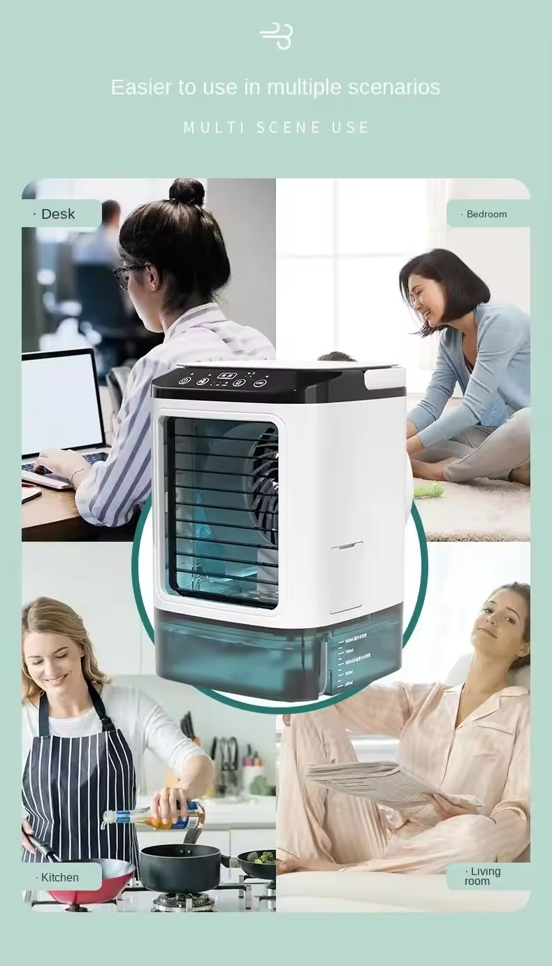 2024 Portable Fan Air Conditioner Mini Aire Acondicionado Portatil Water Evaporative Air Cooler