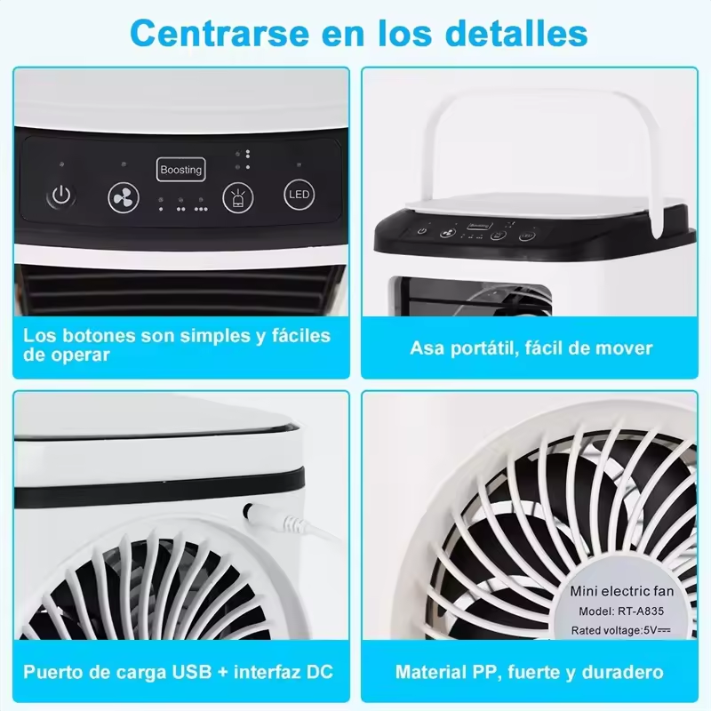 2024 Portable Fan Air Conditioner Mini Aire Acondicionado Portatil Water Evaporative Air Cooler