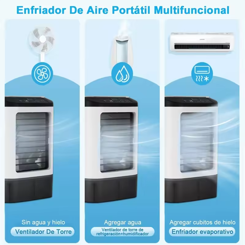 2024 Portable Fan Air Conditioner Mini Aire Acondicionado Portatil Water Evaporative Air Cooler