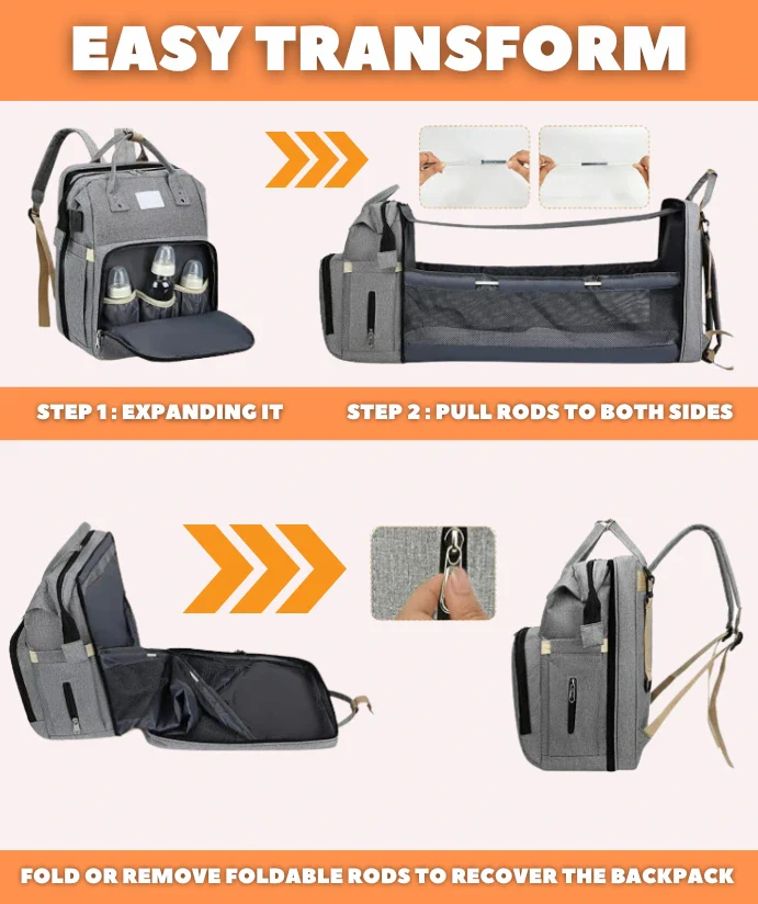 Portable Bag : Multifunctional Crib for Moms 2024