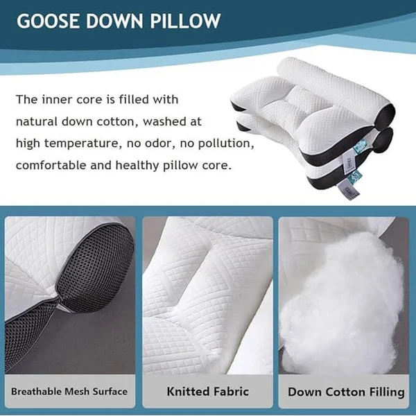 Sleep Enhancing Cervical Support Comfort Down Pillow