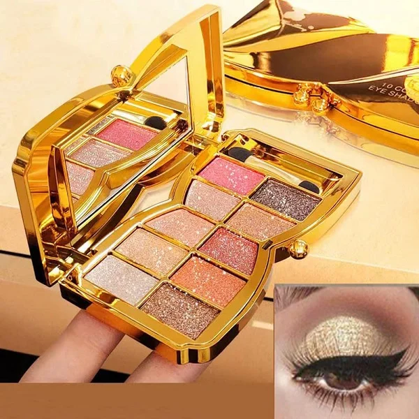 ✨10 Colors Sparkle Shimmer Eyeshadow Palette