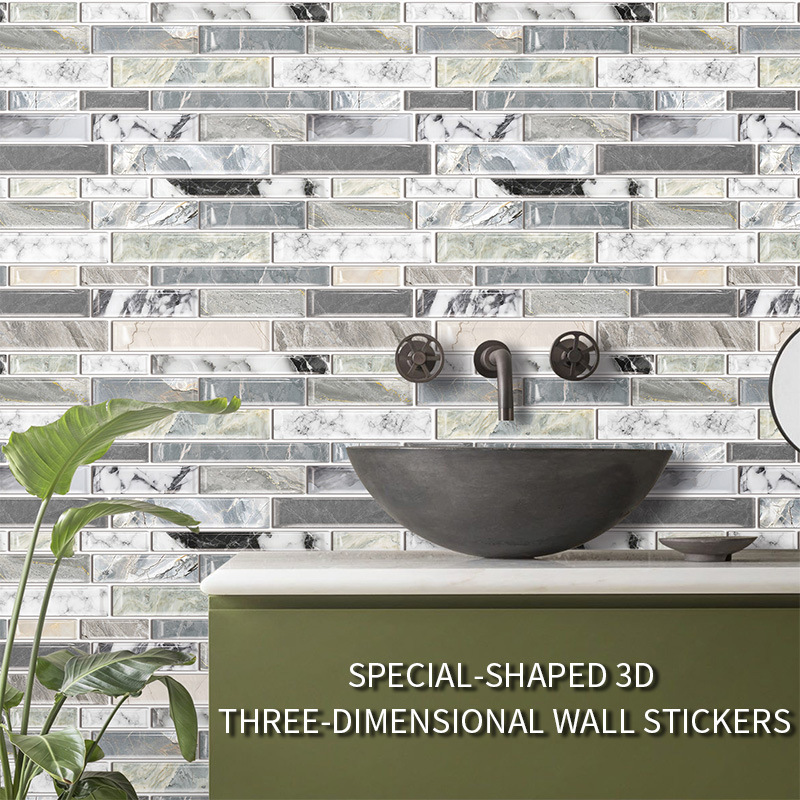 Waterproof and moistureproof 3D three-dimensional wall imitation tile stickers