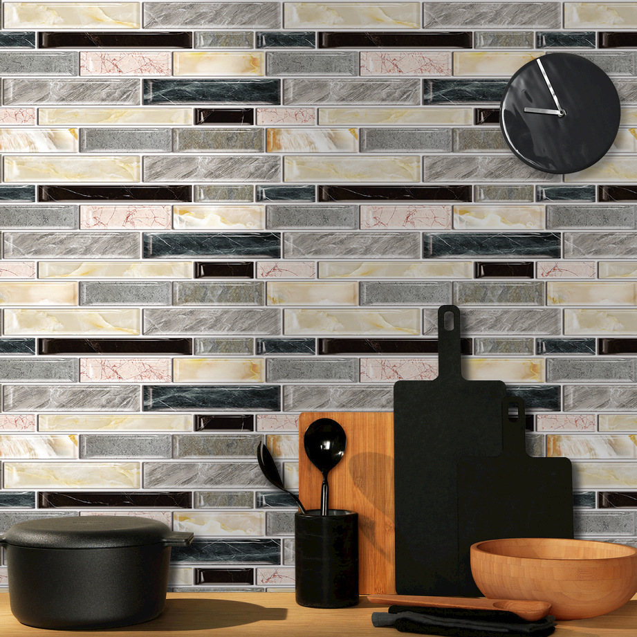 Waterproof and moistureproof 3D three-dimensional wall imitation tile stickers