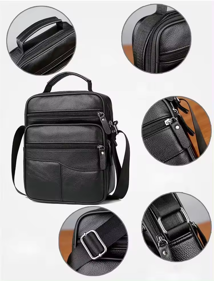 Trendy Cowhide Leather Men's Bags