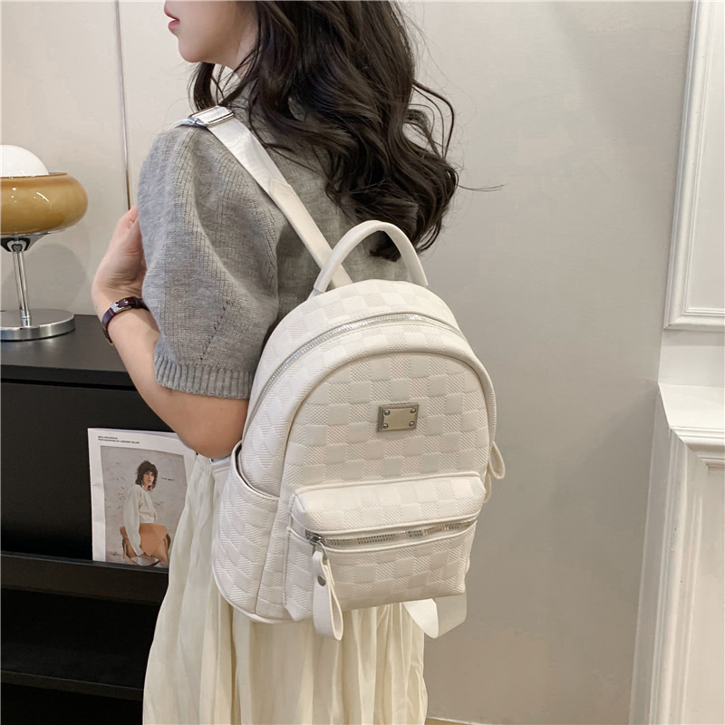 New Leisure Women's Backpack PU Tassel Fashion Versatile Trendy Women's Bag Student Bag Travel Book Bag Women