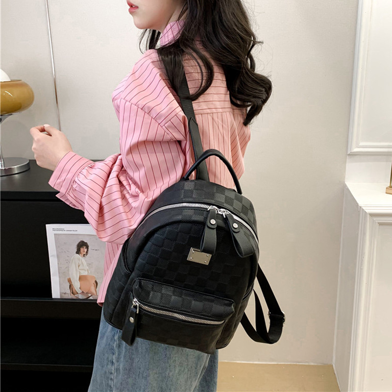 New Leisure Women's Backpack PU Tassel Fashion Versatile Trendy Women's Bag Student Bag Travel Book Bag Women