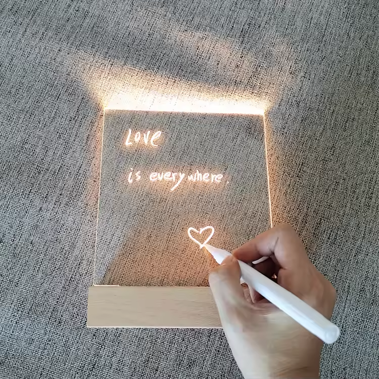 Handwritten electronic fluorescent screen