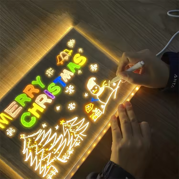 Handwritten electronic fluorescent screen