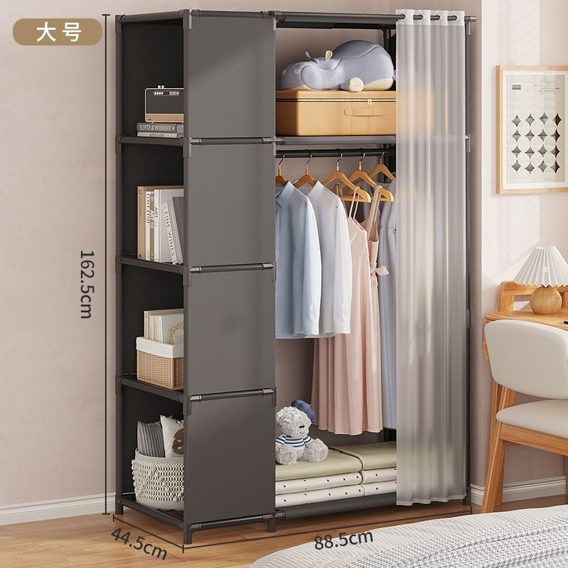 Entrance Floor-standing Clothing Hanger Household Multi-layer Storage Rack Non-woven Wardrobe Coat Rack