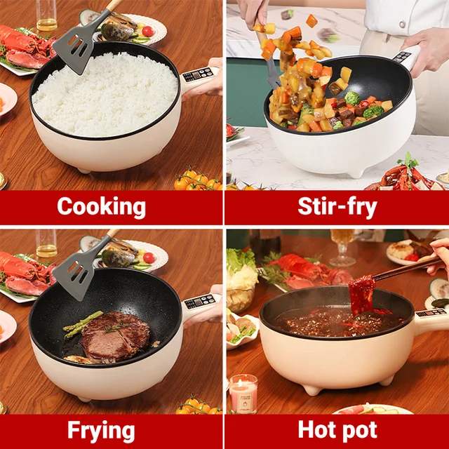 Large capacity multifunctional electric frying pan