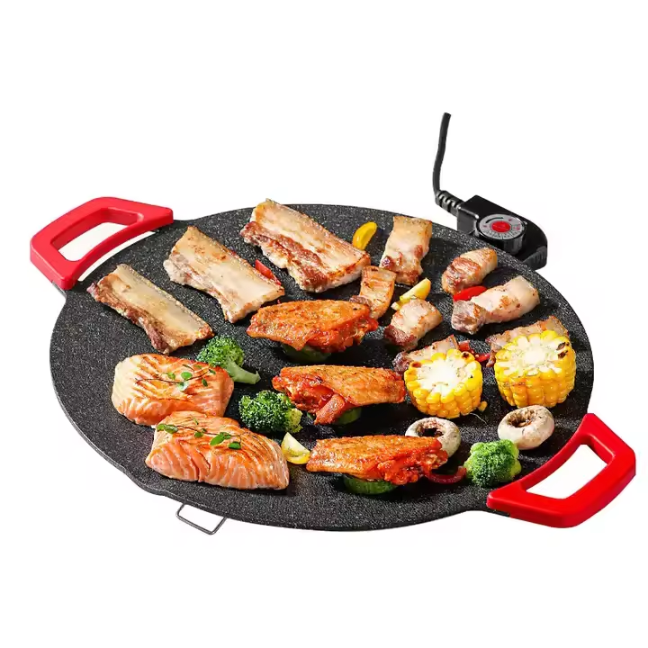 🔥Non-adhesive electric indoor grill pan