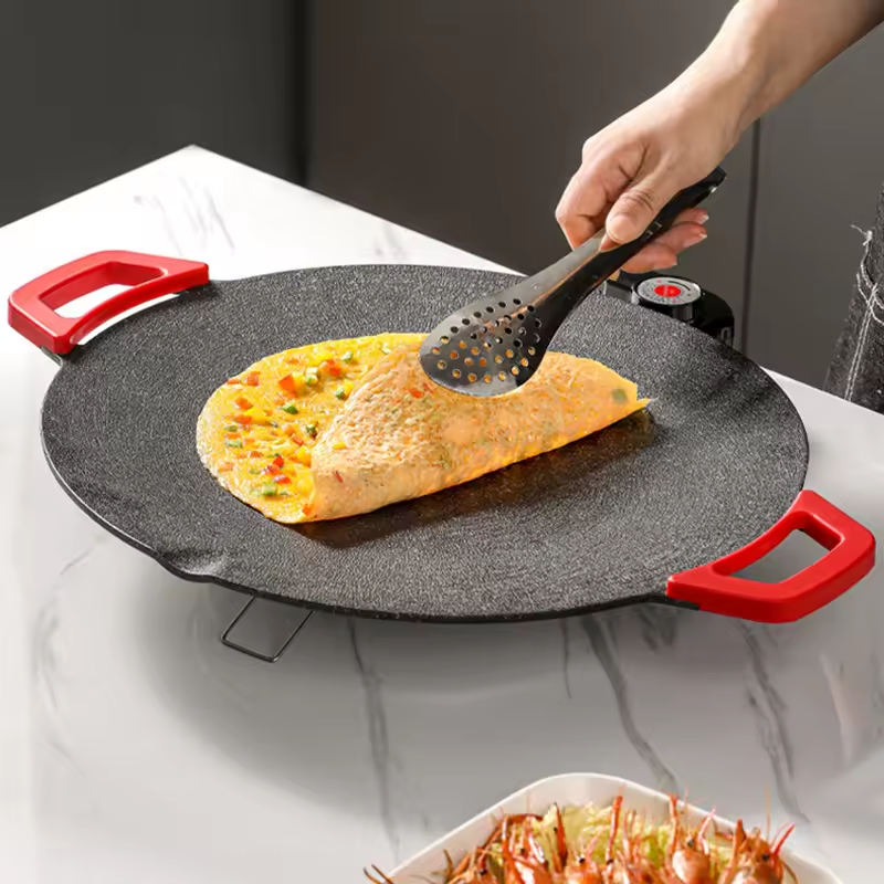 🔥Non-adhesive electric indoor grill pan