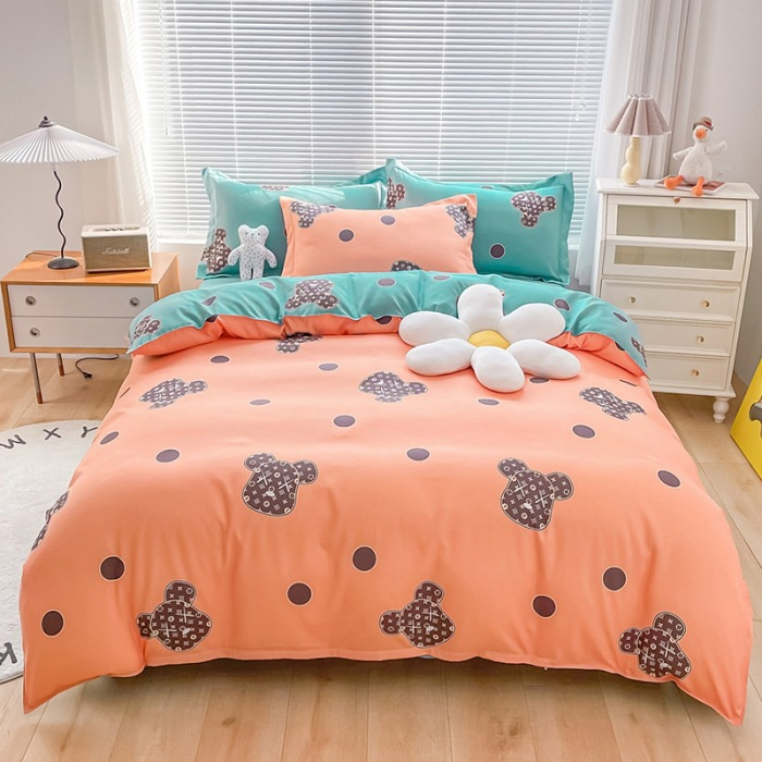 2024 New four-piece cotton printed bedding