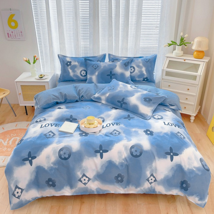 2024 New four-piece cotton printed bedding