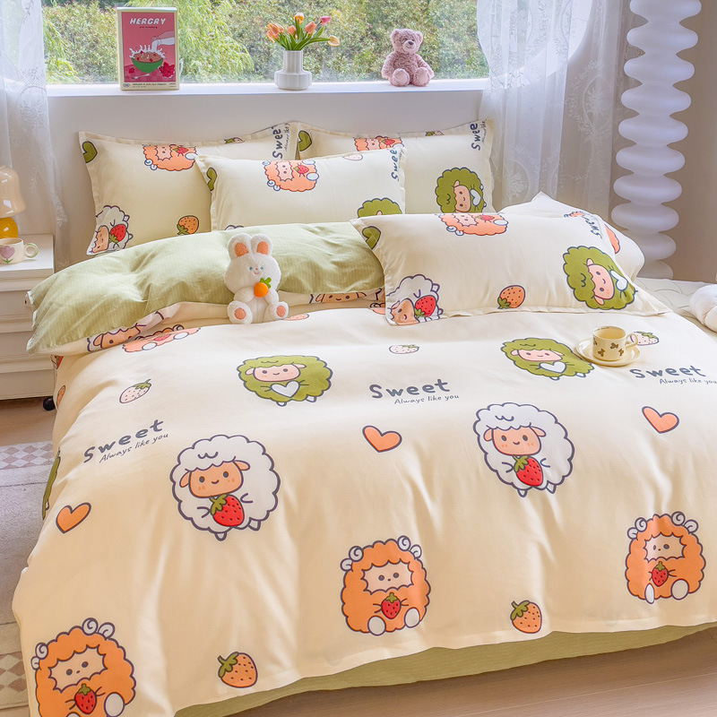 2024 New four-piece cotton printed bedding