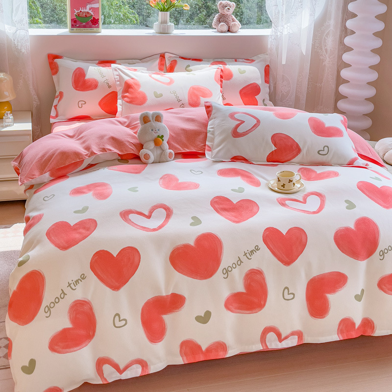 2024 New four-piece cotton printed bedding