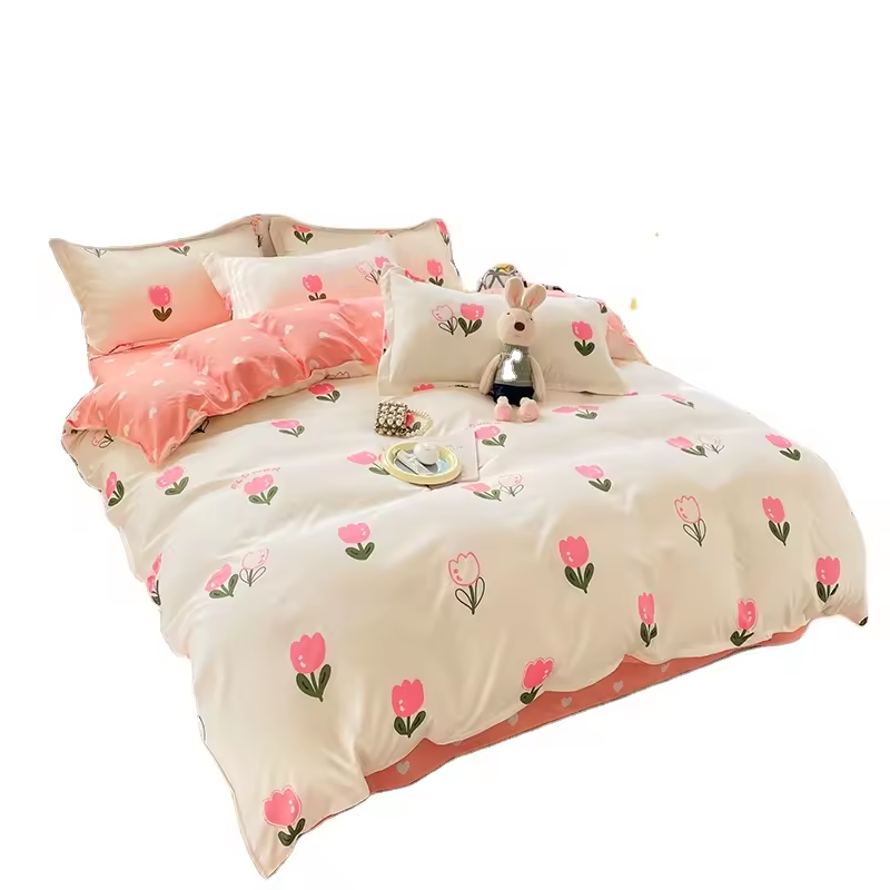 2024 New four-piece cotton printed bedding