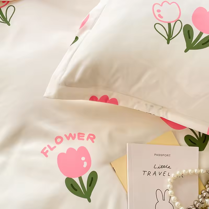 2024 New four-piece cotton printed bedding