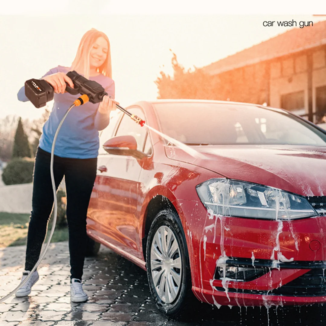 Electric high-pressure car wash gun