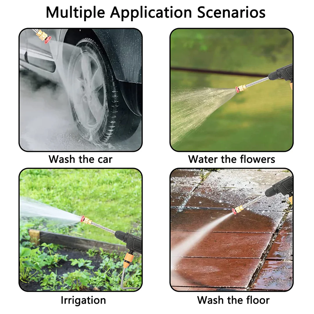 Electric high-pressure car wash gun