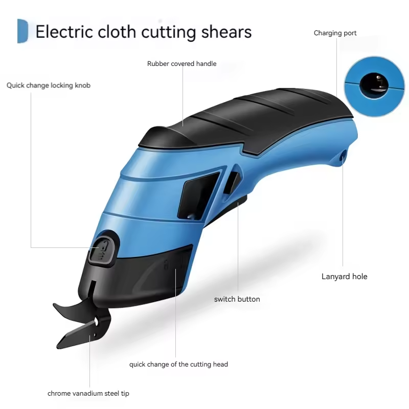 Handheld Electric Scissors Fabric Leather Carpet Small DIY Power Tools