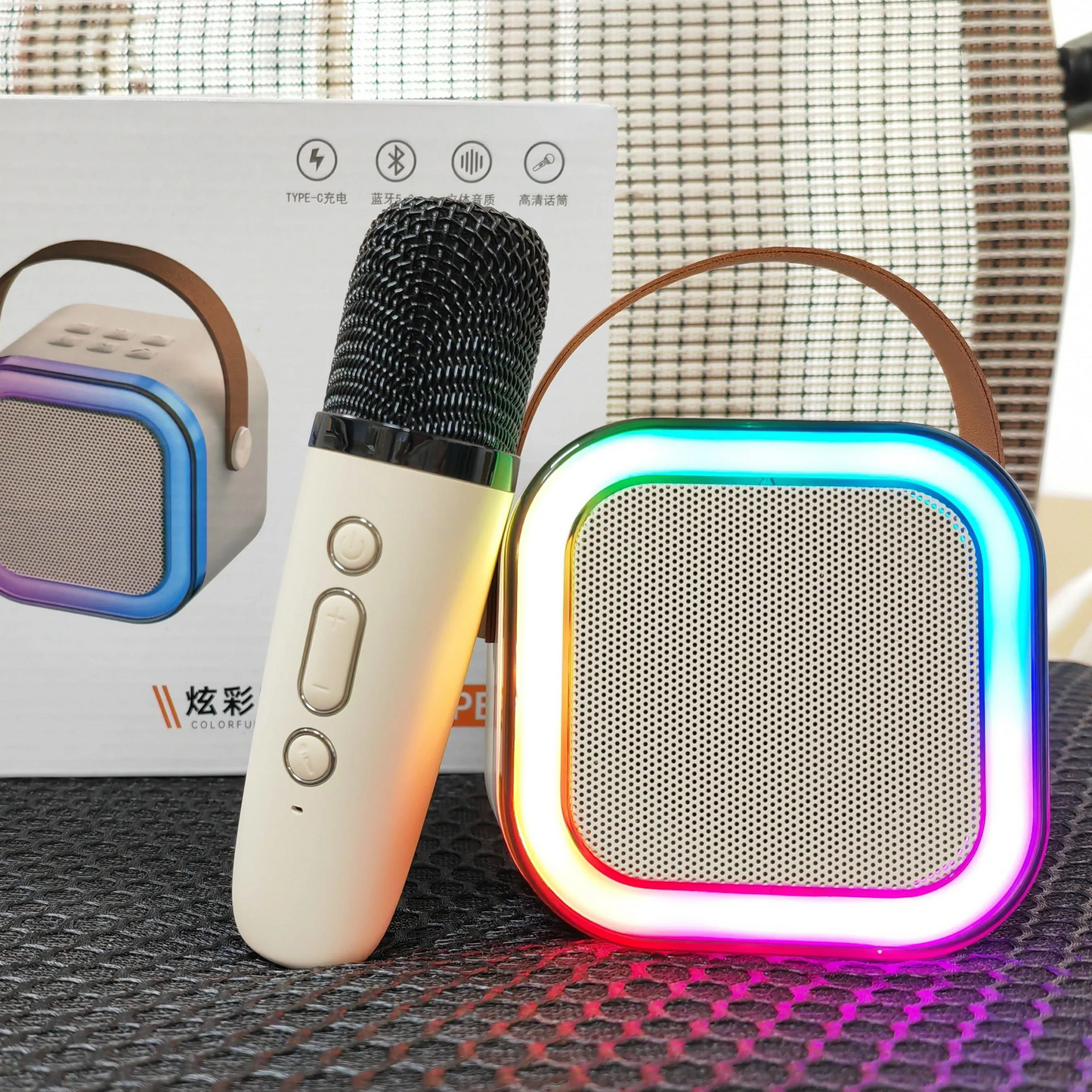 Portable Bluetooth Karaoke Speaker And Wireless Microphone