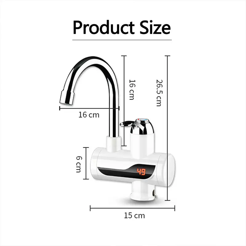 Electric water heater and tankless fast hot water faucet