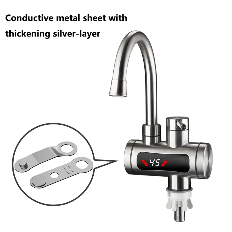 Electric water heater and tankless fast hot water faucet