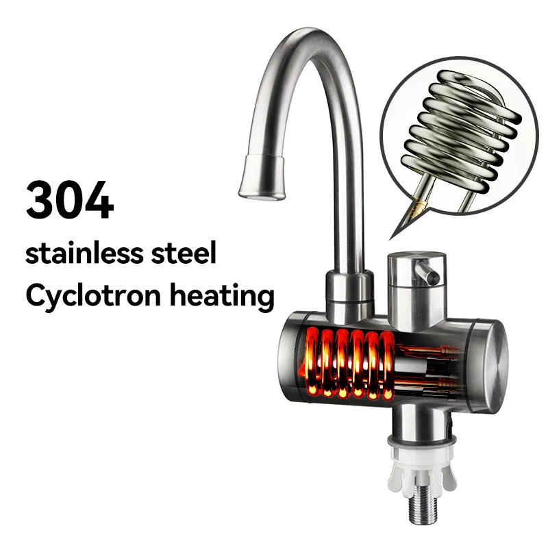 Electric water heater and tankless fast hot water faucet