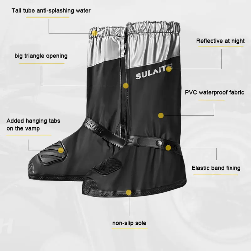 Waterproof and non-slip rain shoe covers