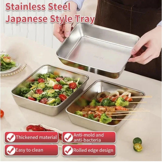 Stainless Steel Square Plate（With Lid）