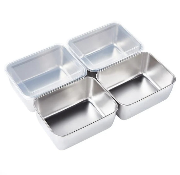 Stainless Steel Square Plate（With Lid）