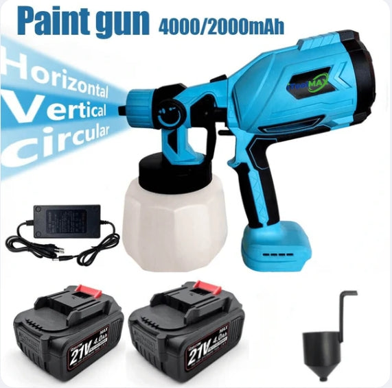 High-pressure Cordless Paint Sprayer with 2 Batteries