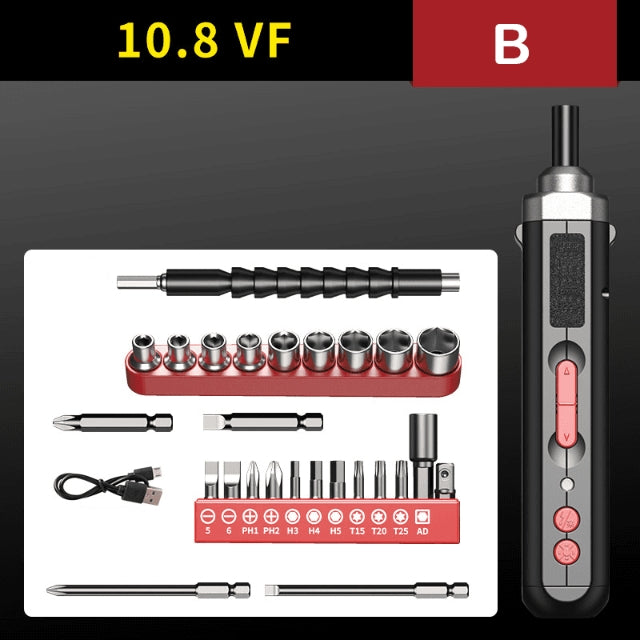 Small household multi-function electric screwdriver set