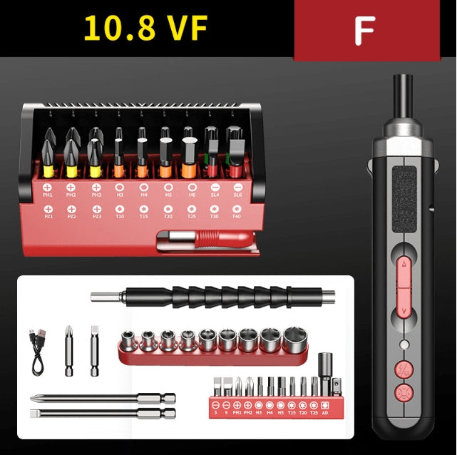 Small household multi-function electric screwdriver set