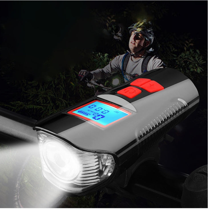 Multifunctional Bicycle Horn Speedometer Riding Light