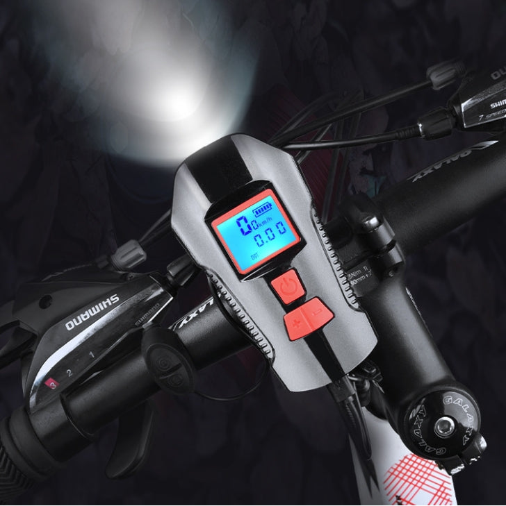 Multifunctional Bicycle Horn Speedometer Riding Light