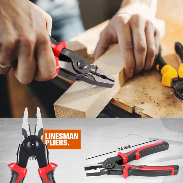 Multifunctional 5-in-1 Interchangeable Head Pliers Tool Set