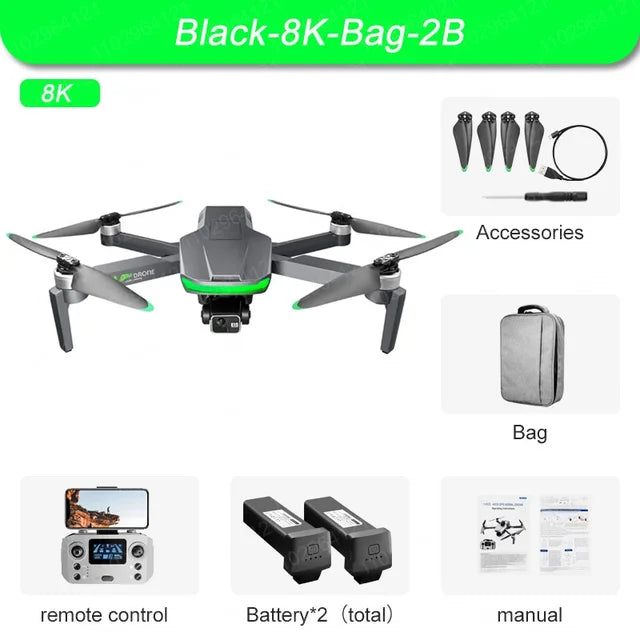 8K FPV Wifi 6km Long Range Laser Obstacle Avoidance Foldable Transport Drones with 2.7k Camera GPS