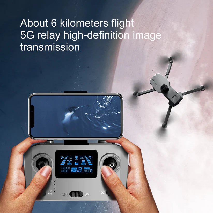 8K FPV Wifi 6km Long Range Laser Obstacle Avoidance Foldable Transport Drones with 2.7k Camera GPS