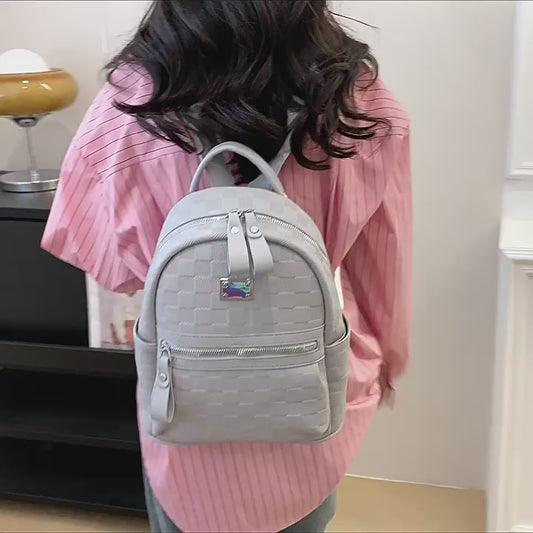 New Leisure Women's Backpack PU Tassel Fashion Versatile Trendy Women's Bag Student Bag Travel Book Bag Women